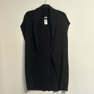 NEW 100% cotton navy blue long cardigan sweater.